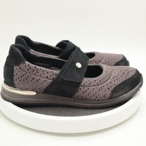 Vital Austrian Womens EU 40 US 9 Mary Jane Shoes Black Gray Leather 53006